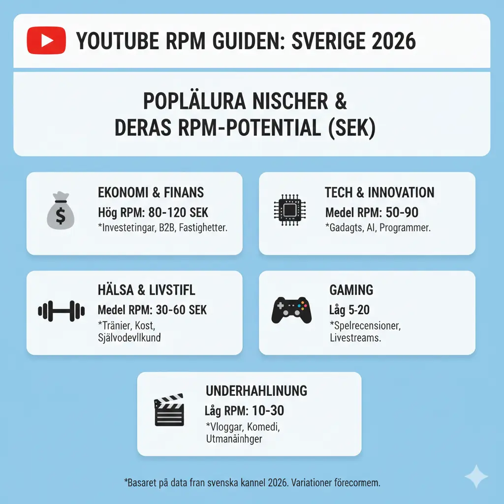 bästa nischerna för YouTube